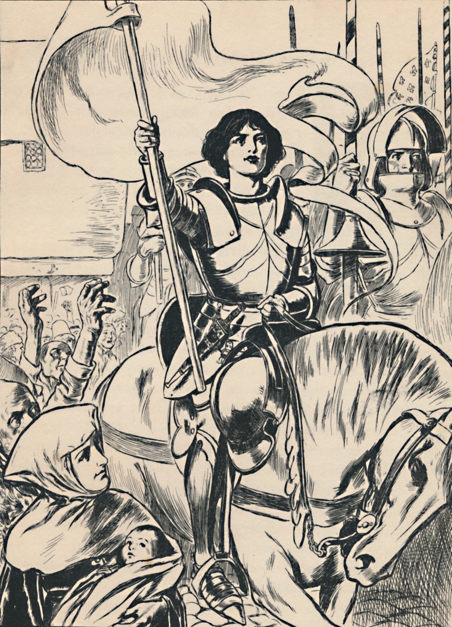 Joan i sjefen for hæren, c1907 av Unbekannt