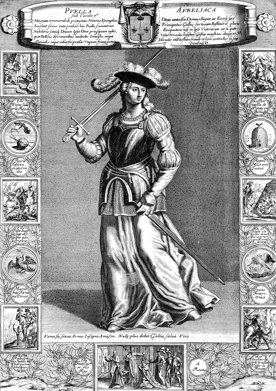 Joan of Arc, Maid of Orleans, fransk patriot og martyr fra 1400-tallet, 1700-tallet av Unbekannt