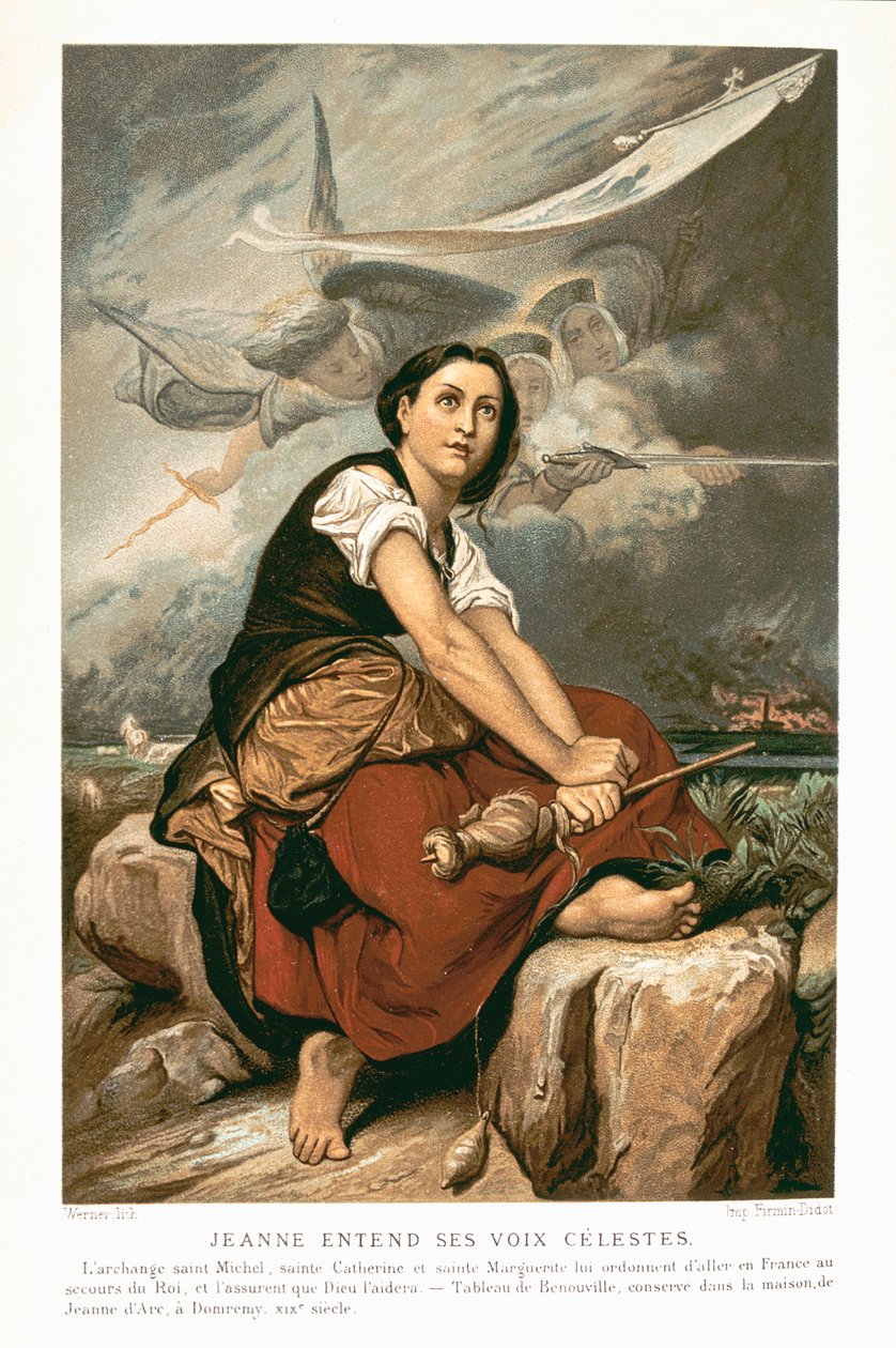 Joan of Arc, Maid of Orleans, fransk patriot og martyr fra 1400-tallet, midten av 1800-tallet av Unbekannt