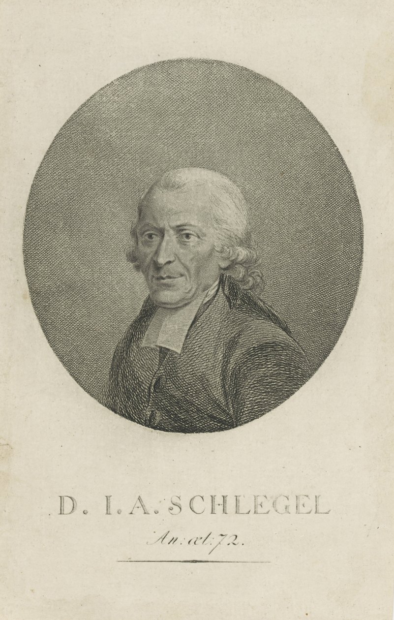 Johann Adolf Schlegel 1721-1793, ca. 1800 av Unbekannt