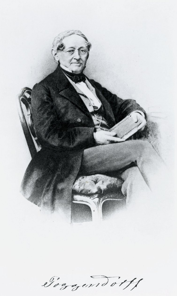 Johann Christian Poggendorf , tysk fysiker, midten av 1800-tallet av Unbekannt