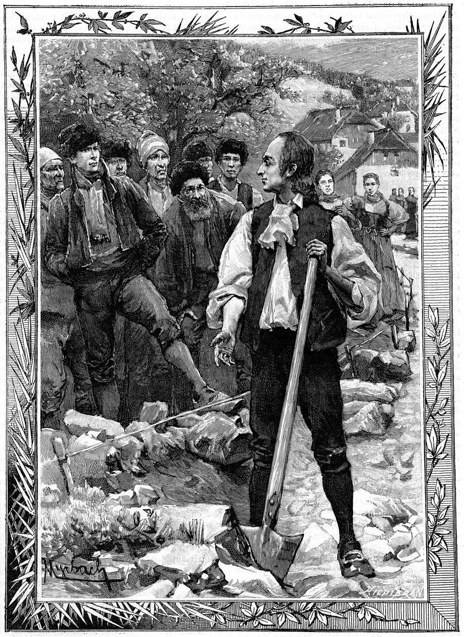 Johann Friedrich Oberlin, luthersk filantrop, c1800 c1880 av Unbekannt