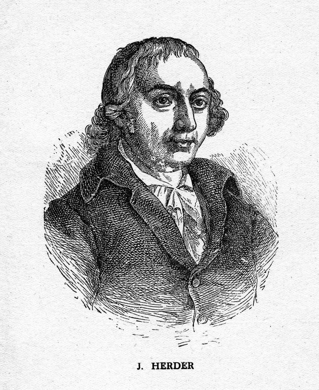 Johann Gottfried von Herder , tysk poet, kritiker, teolog og filosof, 1800-tallet av Unbekannt