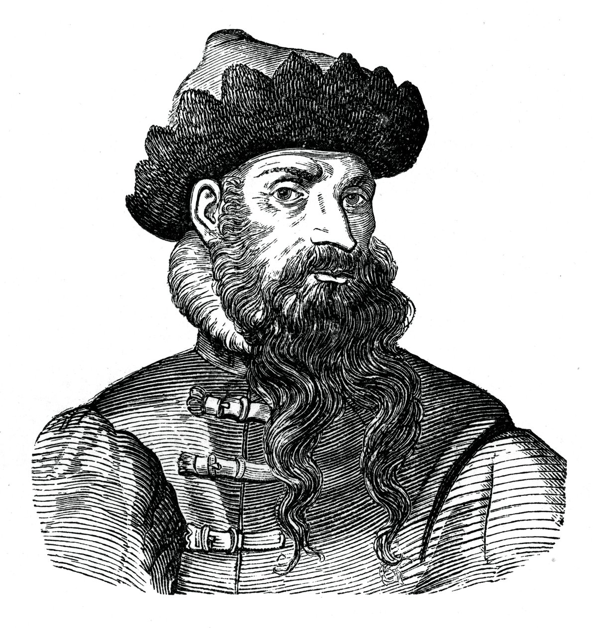 Johann Gutenberg, tysk metallarbeider og oppfinner, 1500-tallet, 1870 av Unbekannt