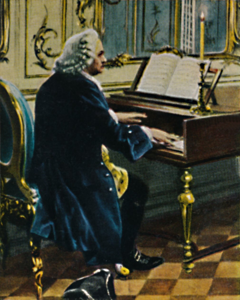 Johann Sebastian Bach 1685-1750. - Detalj fra maleriet av Carl Röhling, 1934. av Unbekannt