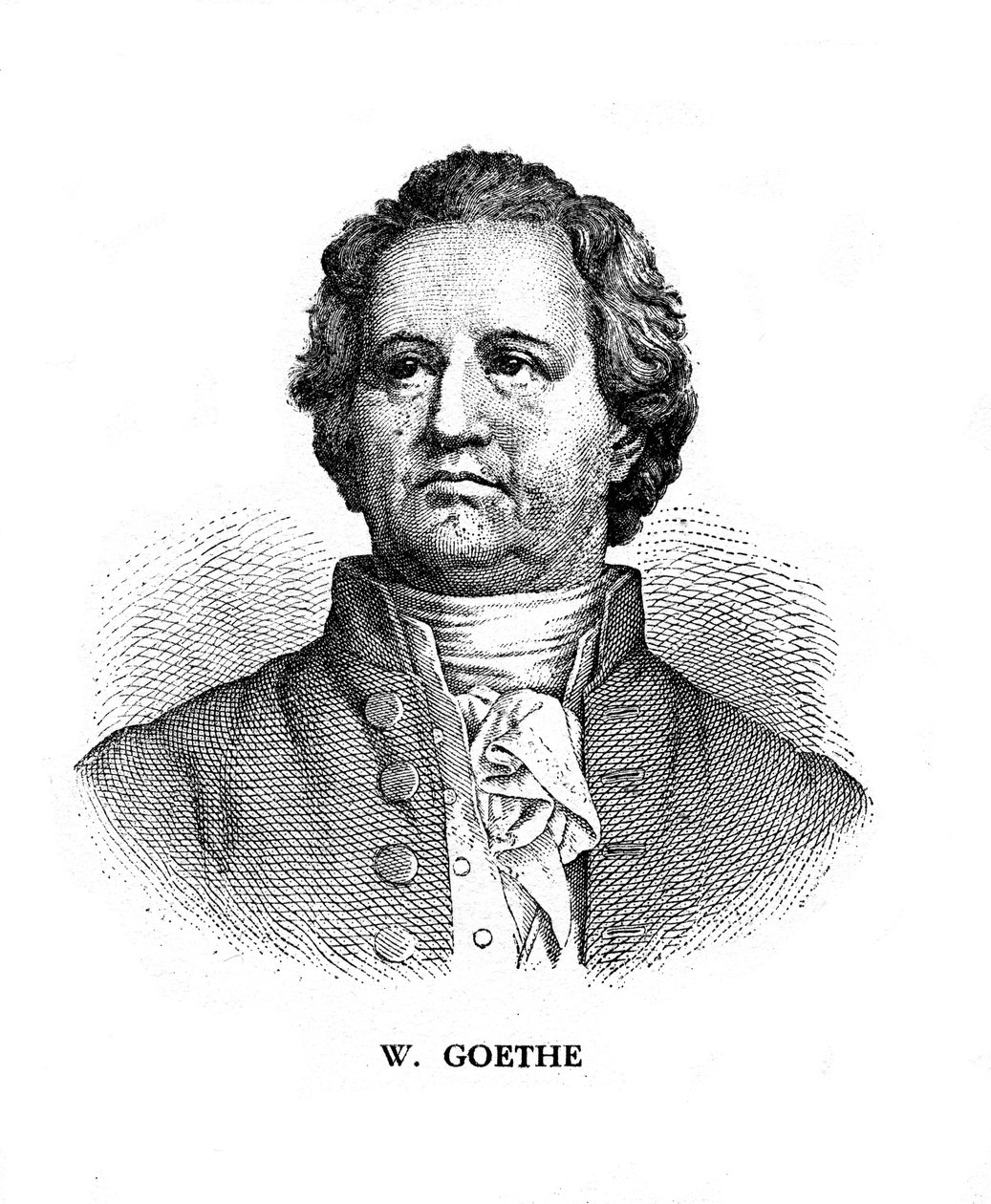Johann Wolfgang von Goethe , tysk poet, dramatiker og vitenskapsmann, 1800-tallet av Unbekannt