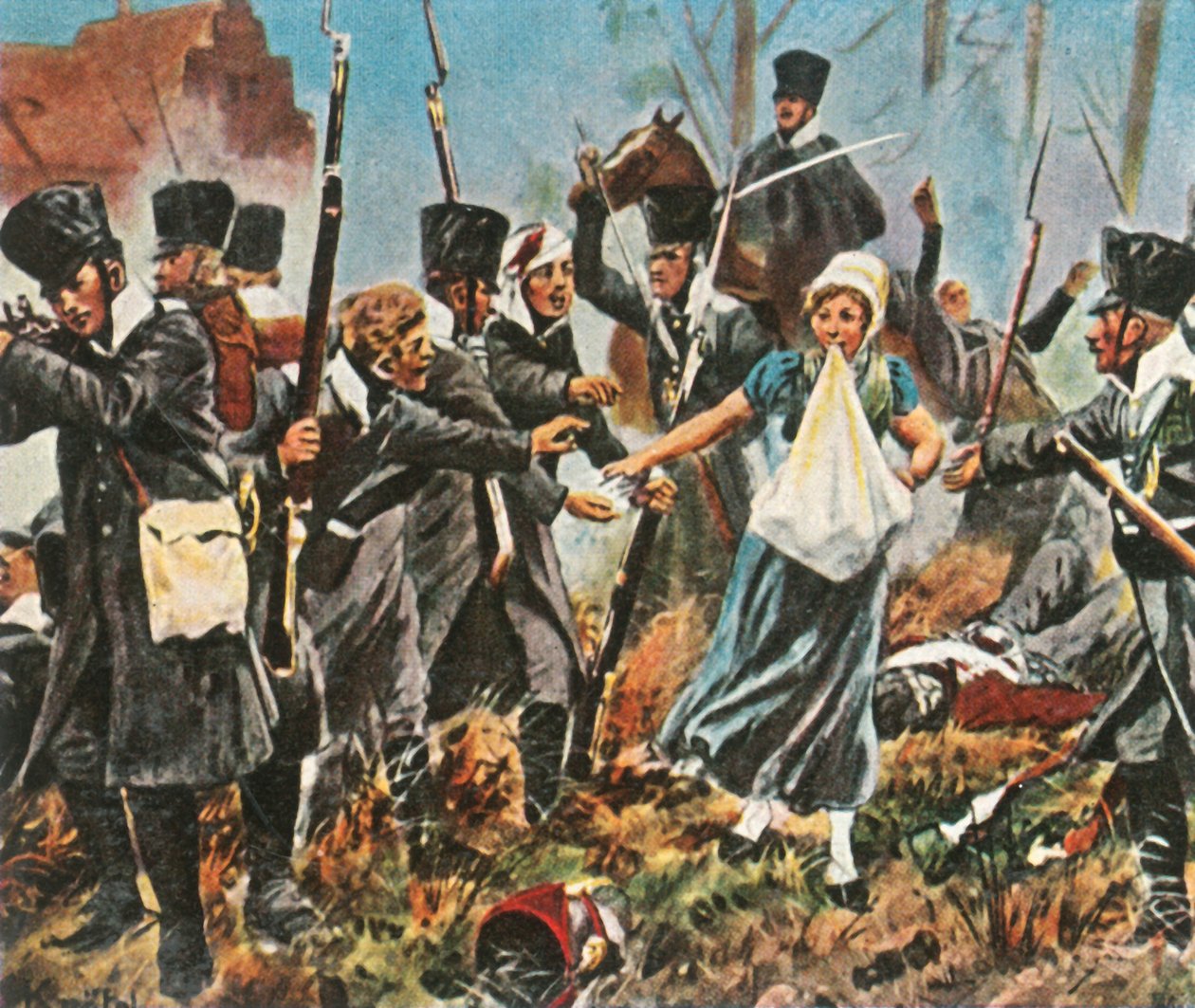 Johanna Stegen under kampene i Lüneburg, 2. april 1813, 1936. av Unbekannt