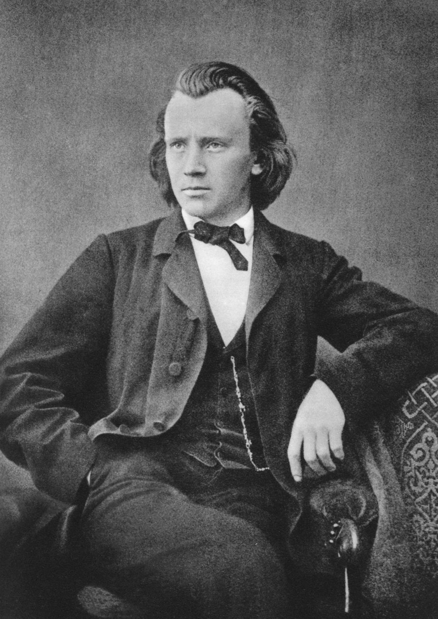 Johannes Brahms 1833-1897, tysk komponist og pianist, c1866 av Unbekannt