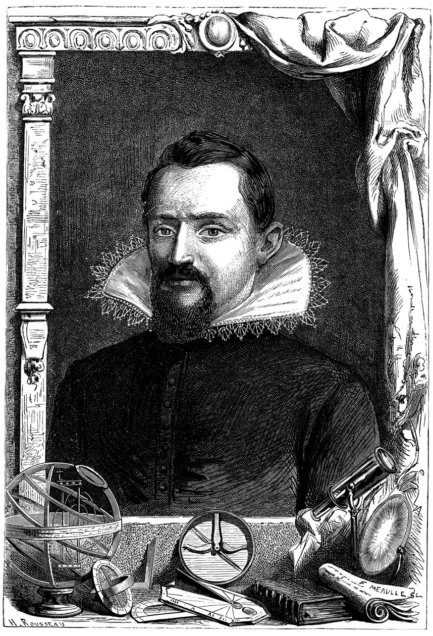 Johannes Kepler, tysk astronom, c1600, c1870 av Unbekannt