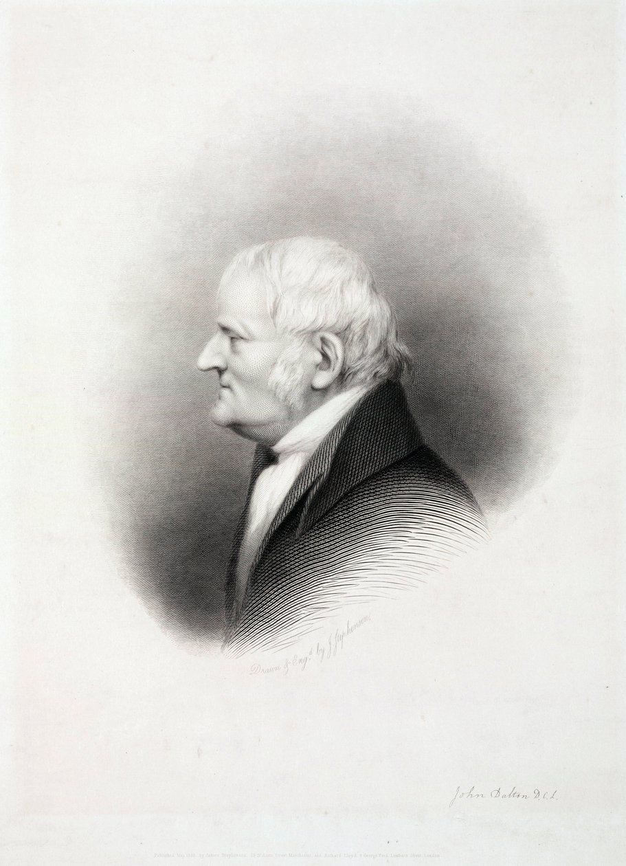John Dalton , engelsk kjemiker, tidlig på 1800-tallet av Unbekannt