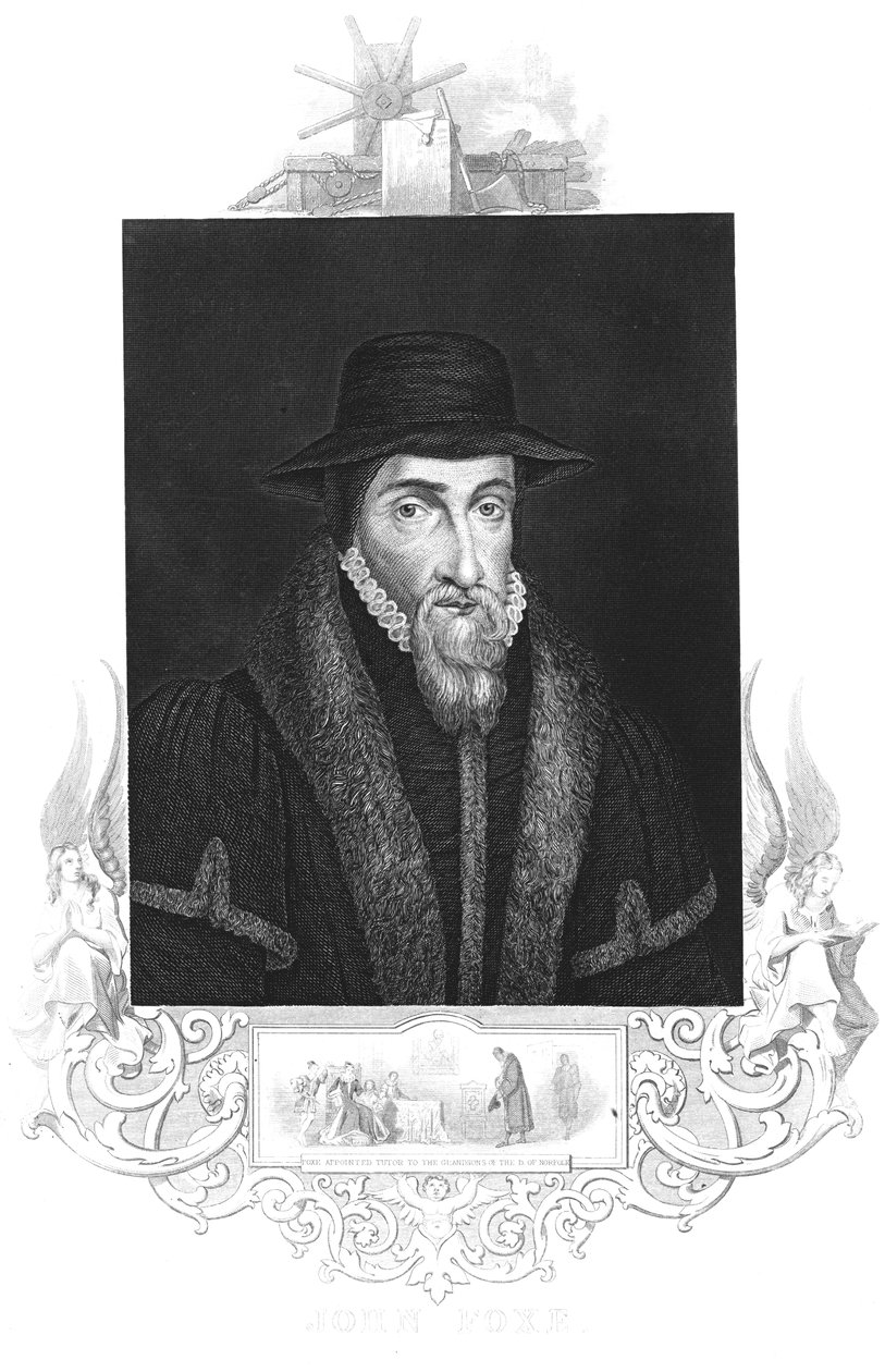 John Foxe, engelsk martyrolog fra 1500-tallet, c1880 av Unbekannt