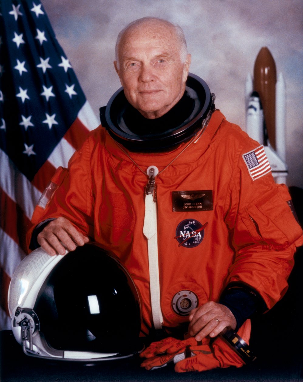 John H Glenn , amerikansk astronaut, mai 1998 av Unbekannt