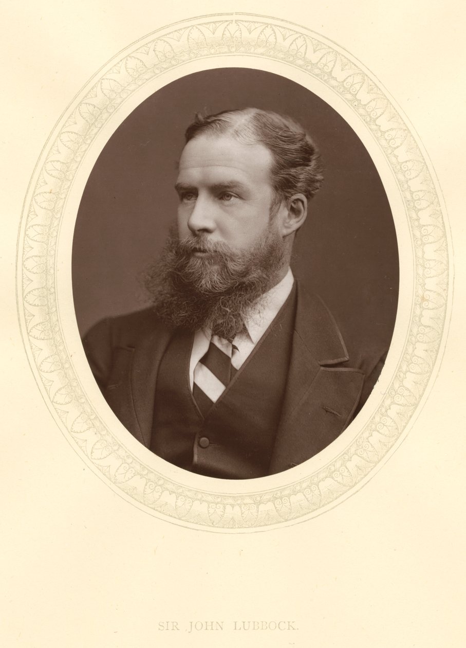 John Lubbock , første baron Avebury , engelsk bankmann, arkeolog, naturforsker og politiker, c1880 av Unbekannt