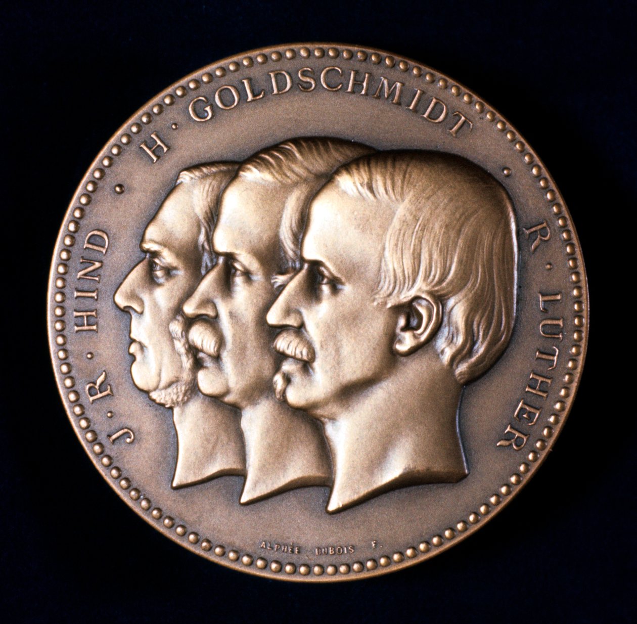 John Russell Hind, Hermann Goldschmidt og Robert Luther, astronomer, ca 1900 av Unbekannt