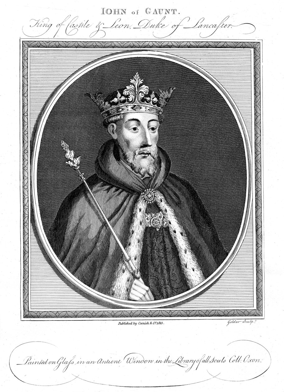 John of Gaunt, hertug av Lancaster 1340-1399 av Unbekannt