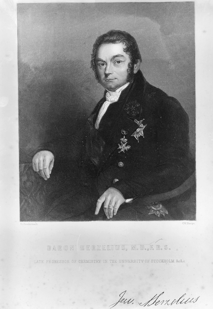 Jons Jacob Berzelius, svensk kjemiker, tidlig på 1800-tallet av Unbekannt