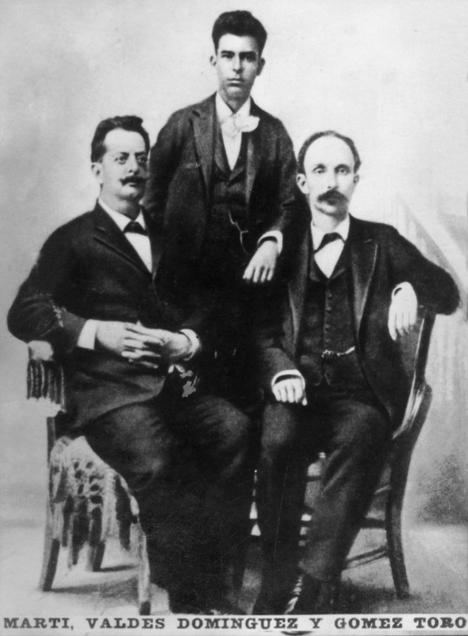 Jose Marti, Fermin Valdes Dominguez og Gomez Toro, Key West, Florida, USA, 1894 c1910 av Unbekannt