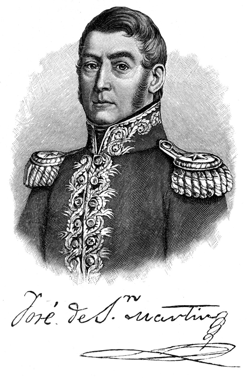 Jose de San Martin, argentinsk general og uavhengighetsleder fra 1800-tallet, 1901 av Unbekannt