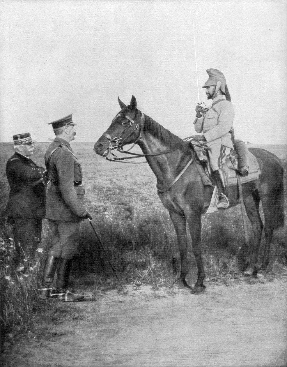 Joseph Joffre, Lord Kitchener og general Baratier, Frankrike, første verdenskrig, 16. august 1915 av Unbekannt