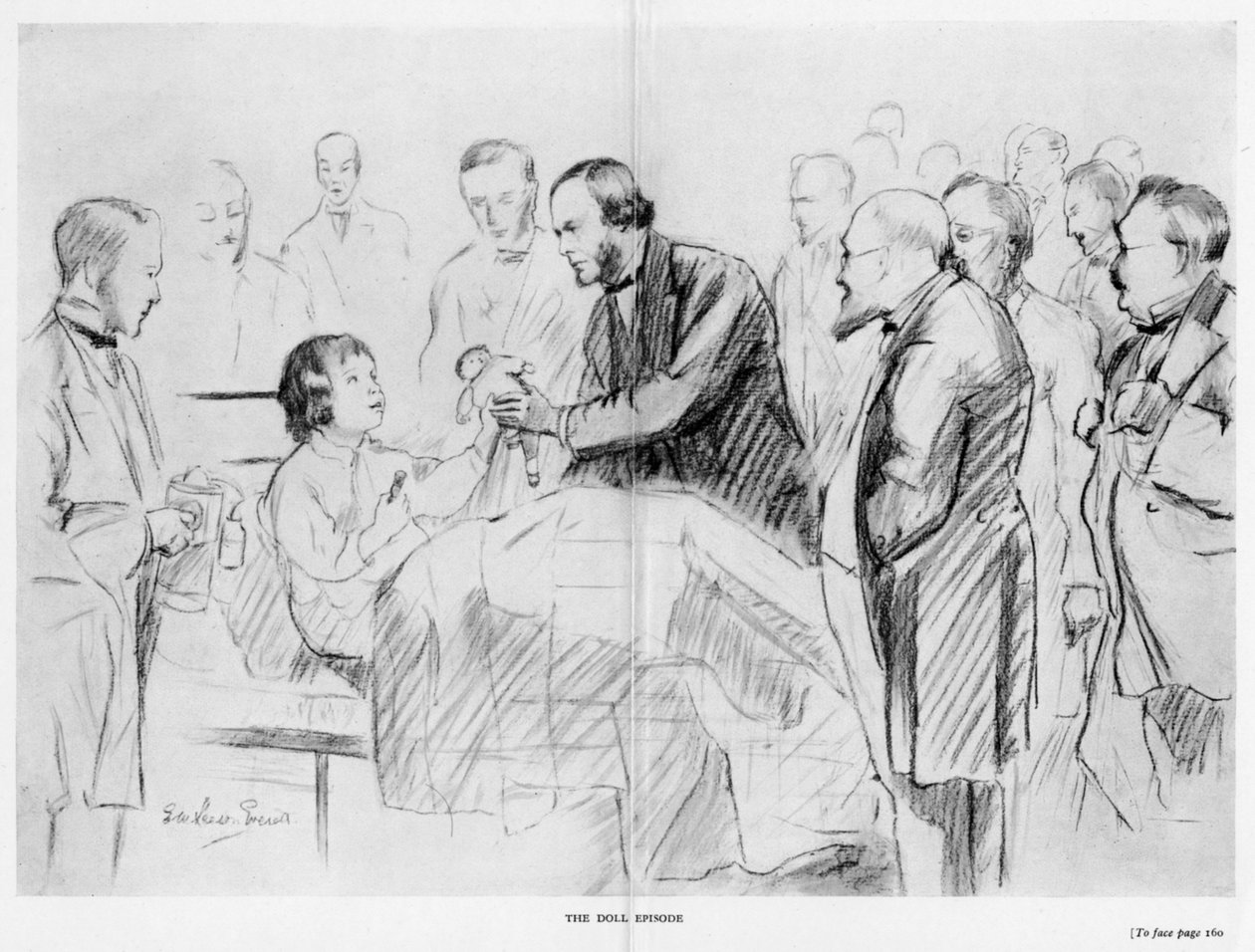 Joseph Lister, engelsk kirurg, på sin avdelingsrunde i Glasgow Royal Infirmary, c1867 1927 av Unbekannt