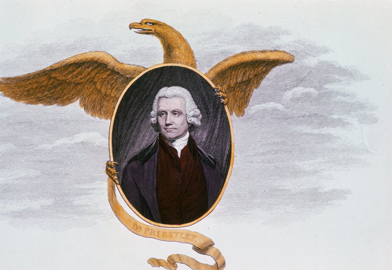 Joseph Priestley 1733-1804, engelsk presbyteriansk minister og kjemiker, 1801 av Unbekannt