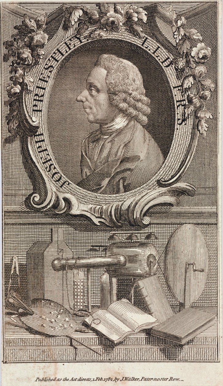 Joseph Priestley , engelsk-amerikansk teolog og kjemiker av Unbekannt