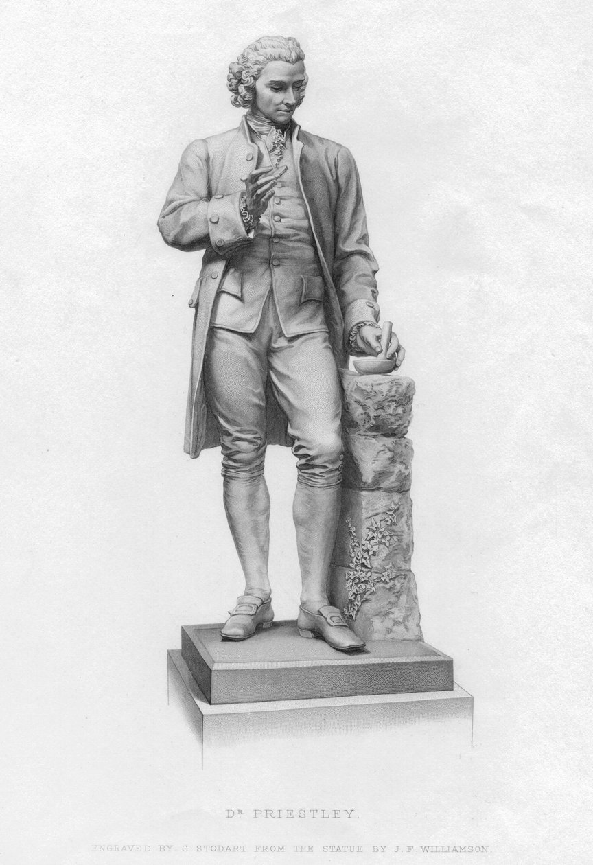 Joseph Priestley, engelsk kjemiker og presbyteriansk minister, 1800-tallet av Unbekannt