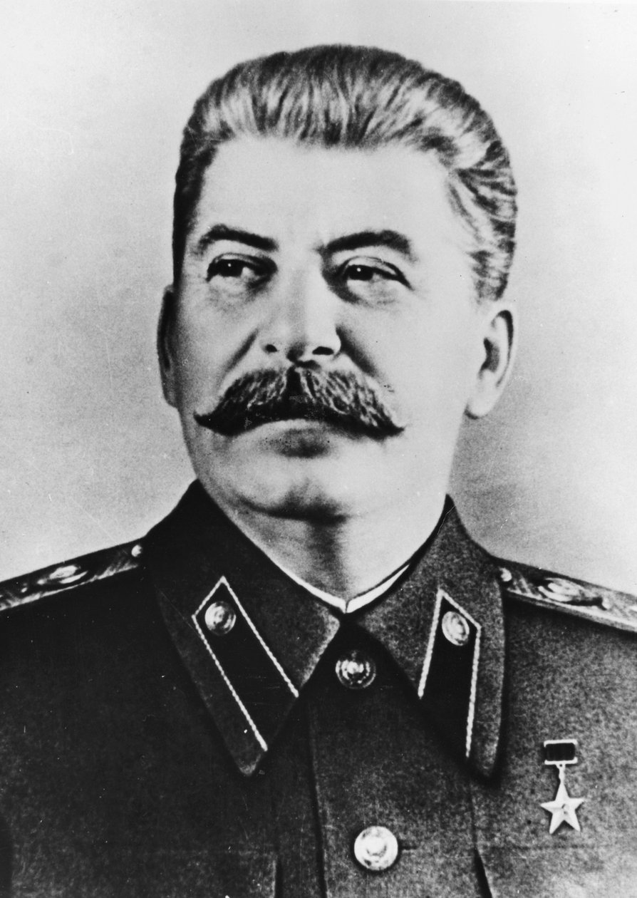 Joseph Stalin 1879-1953, sovjetisk leder, ca 1940-tallet av Unbekannt