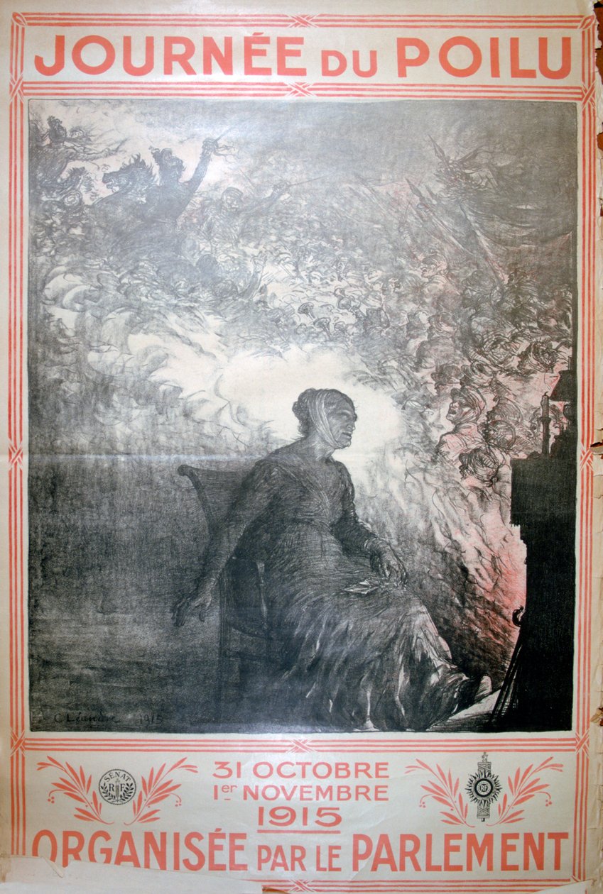 Hairy Day, 31. oktober–1. november 1915, fransk plakat fra første verdenskrig, 1915 av Unbekannt