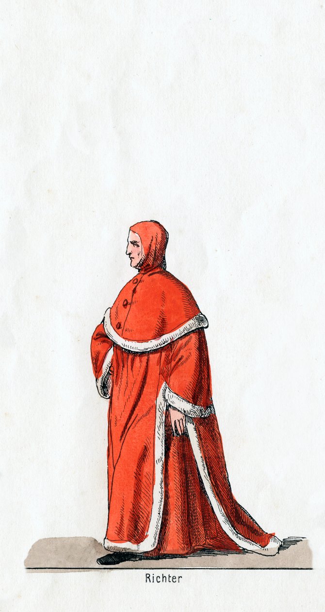 Dommer, kostymedesign for Shakespeares skuespill, Henry VIII, 1800-tallet av Unbekannt