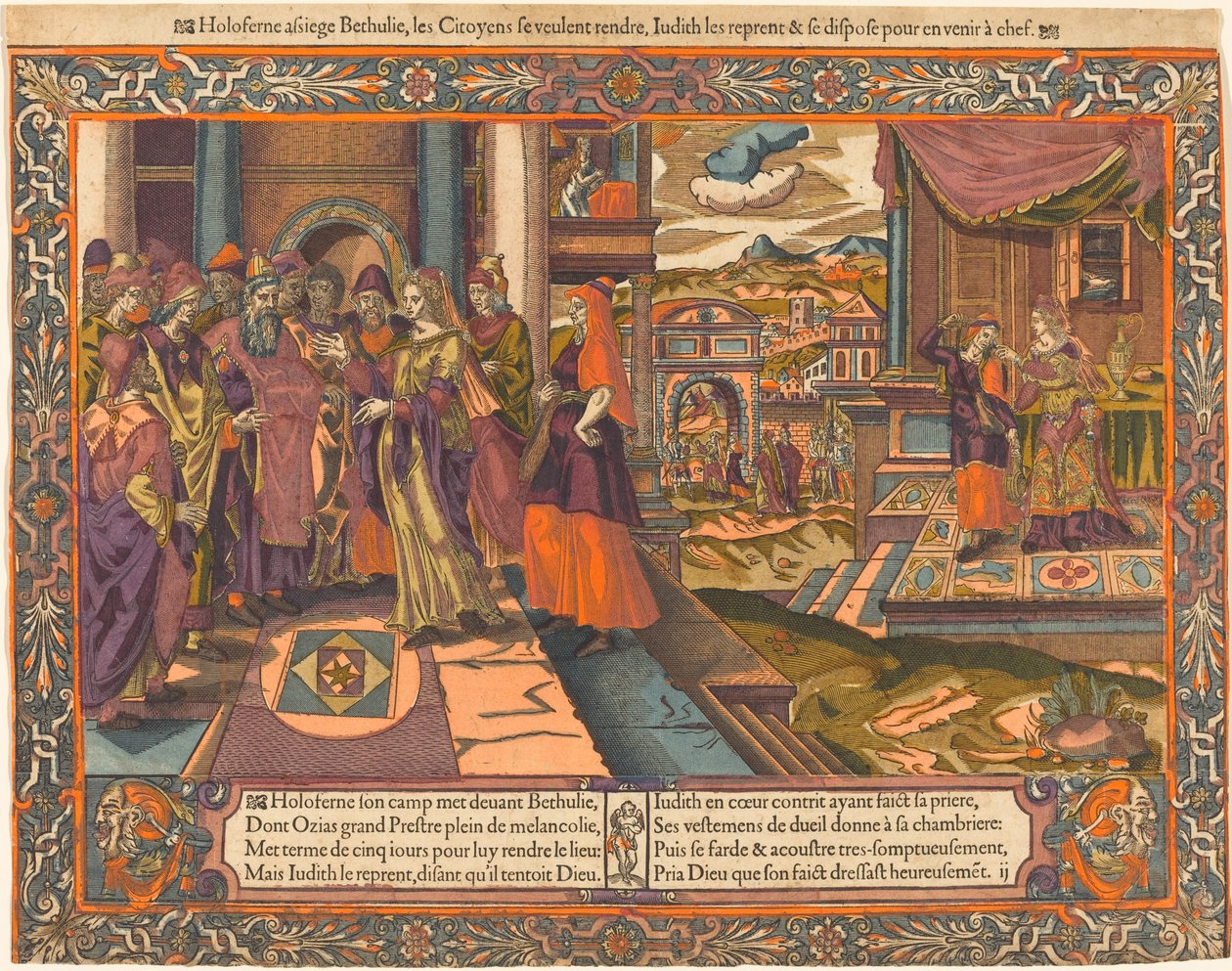 Judith går til leiren Holofernes, ca. 1575. av Unbekannt