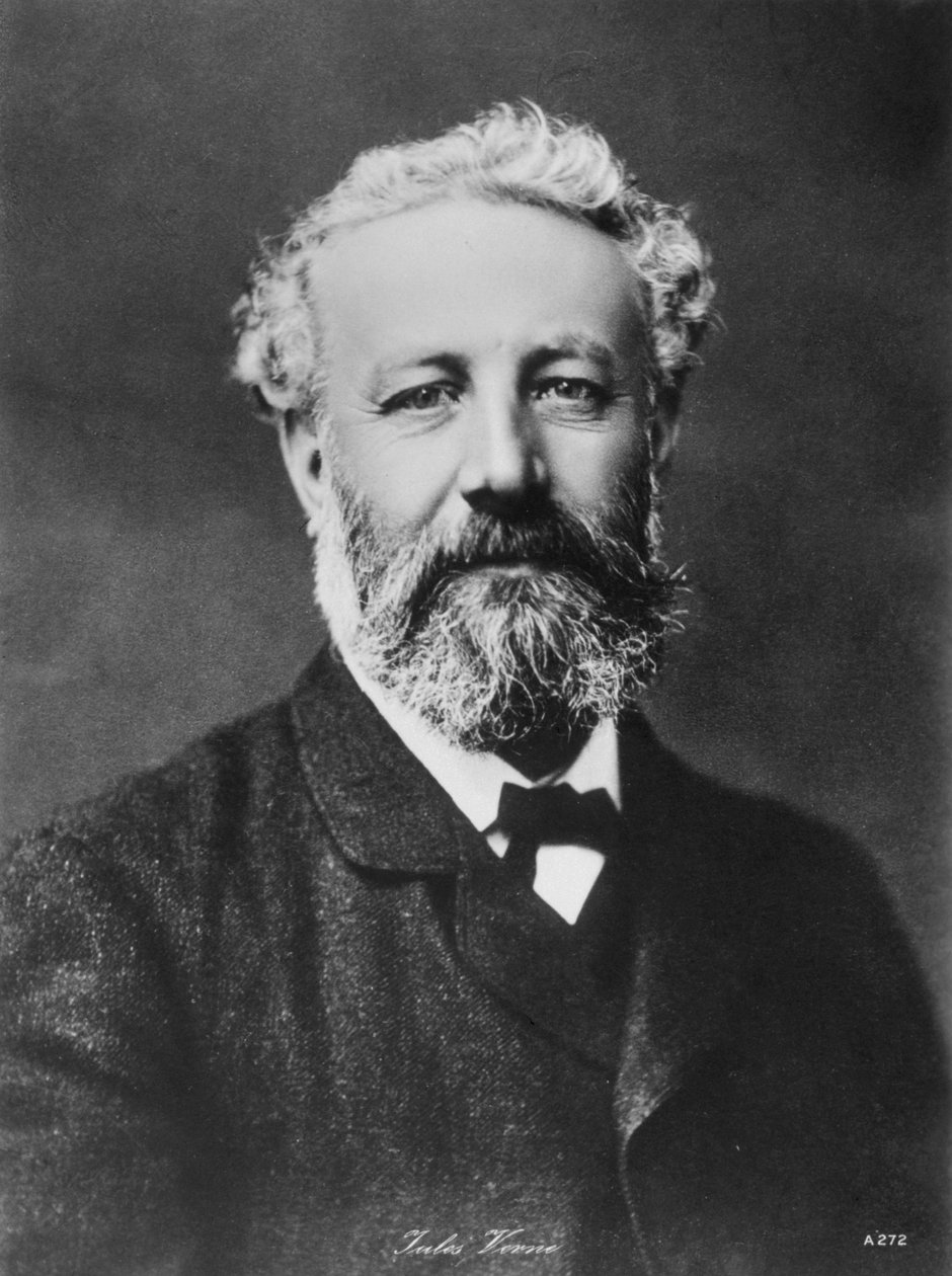 Jules Verne, fransk eventyr- og science fiction-forfatter, sent på 1800-tallet av Unbekannt