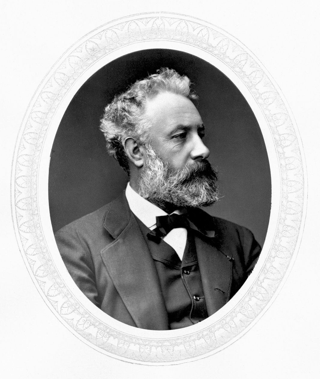 Jules Verne , fransk eventyr- og science fiction-forfatter, c1880 av Unbekannt