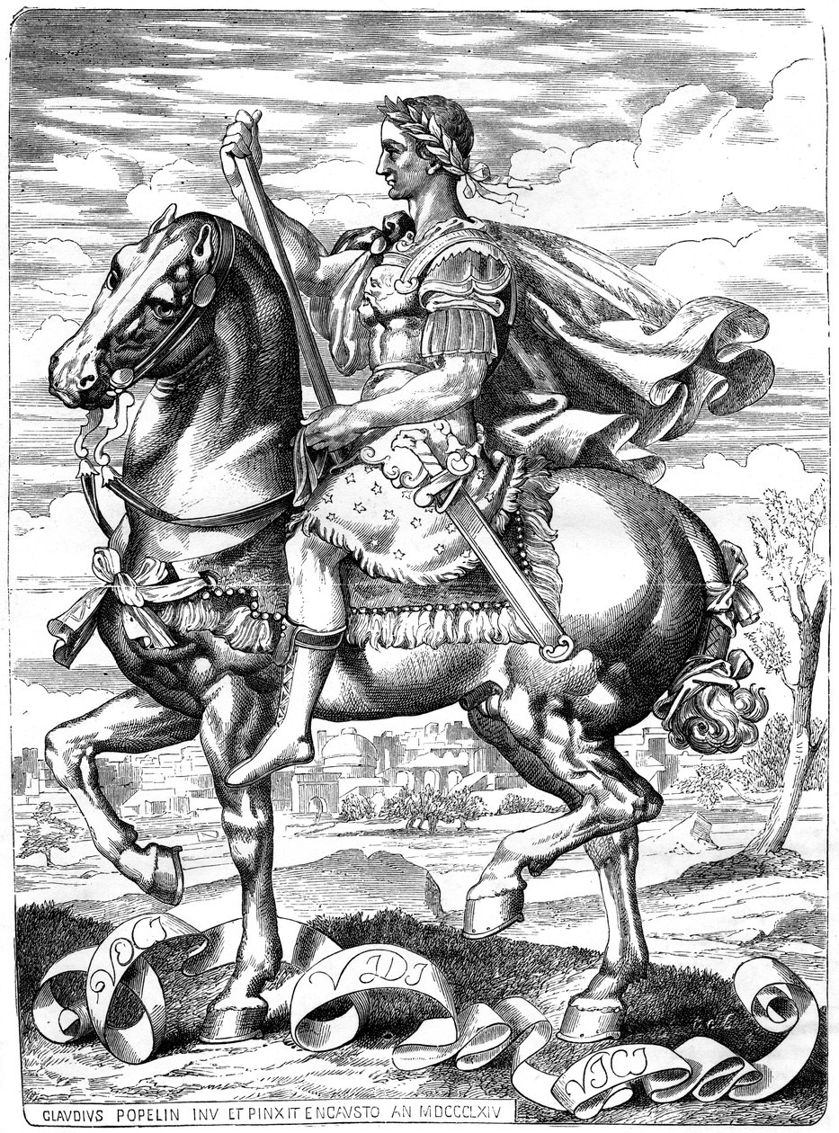 Julius Caesar, romersk general og statsmann, 1. århundre f.Kr. 1882-1884 av Unbekannt