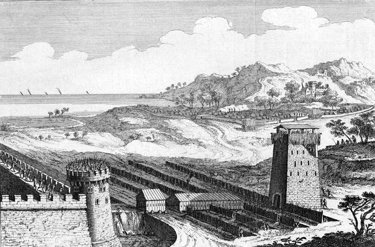 Julius Caesars beleiring av Marseille, 49 f.Kr. 1700-tallet av Unbekannt