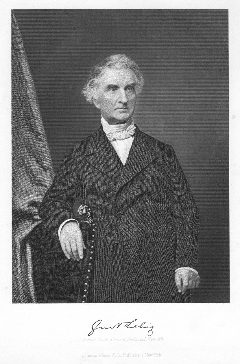 Justus von Liebig , tysk kjemiker fra 1800-tallet av Unbekannt