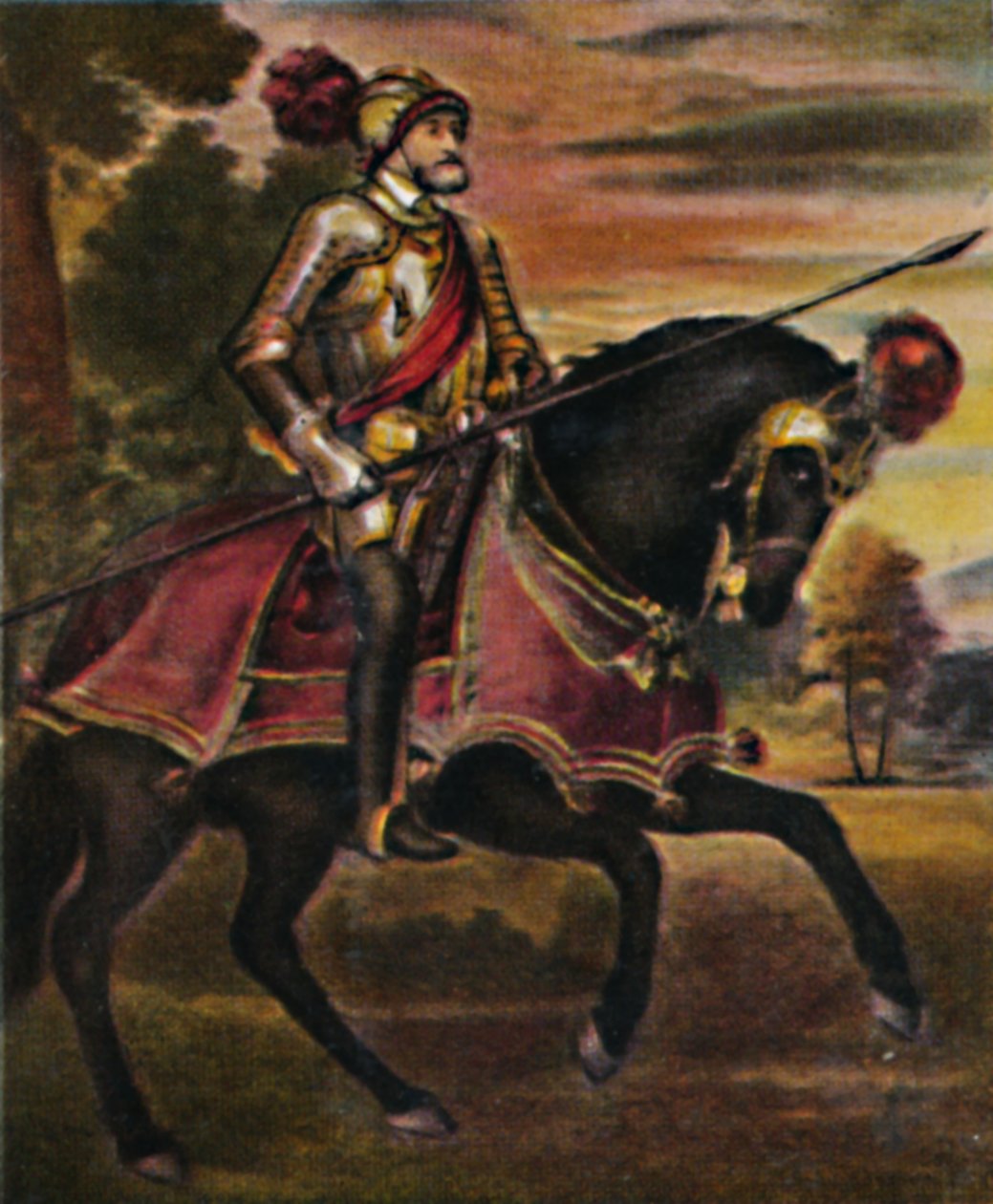 Keiser Karl V 1500-1558. - Maleri av Titian, 1934. av Unbekannt