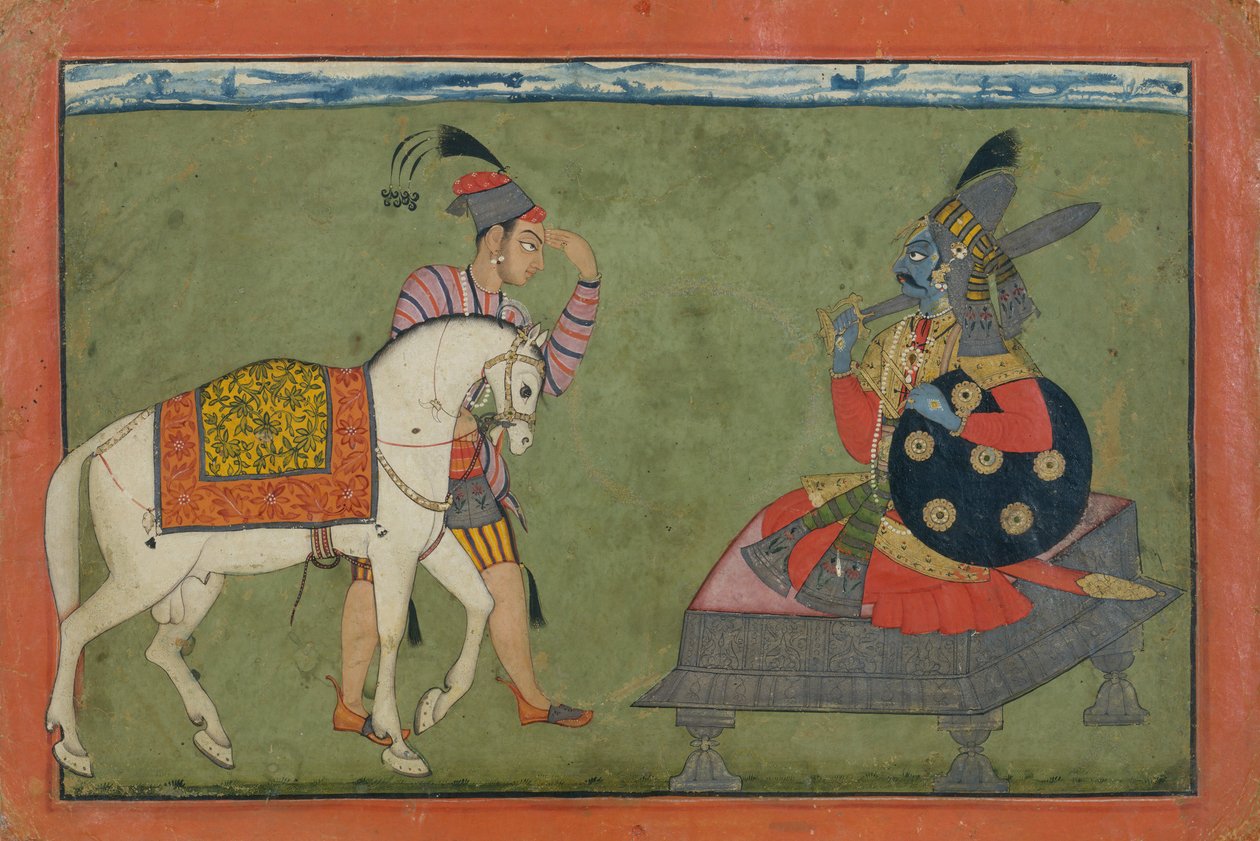 Kalki Avatar, den fremtidige inkarnasjonen av Vishnu, ca. 1700-1710. av Unbekannt