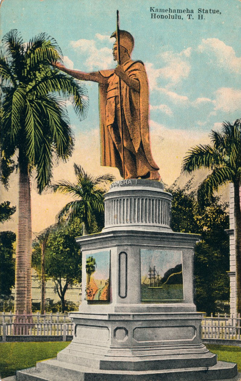 Kamehameha-statuen, Honolulu, Hawaii, c1920 av Unbekannt
