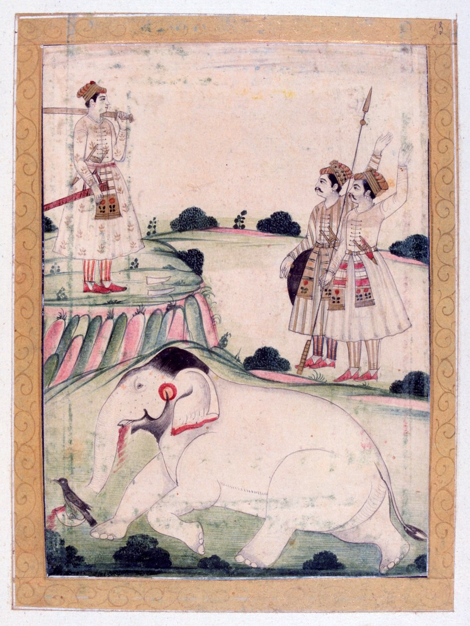 Kanada Ragini, Ragamala Album, School of Rajasthan, 1800-tallet av Unbekannt