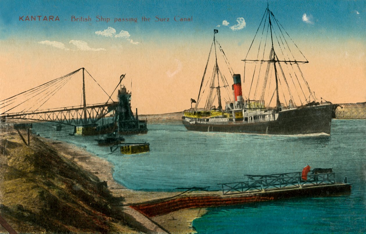 Kantara - Britisk skip passerer Suez-kanalen, c1918-c1939. av Unbekannt