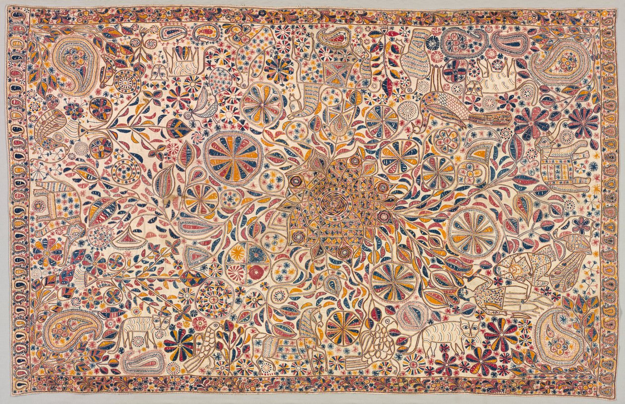 Kantha seremonielt teppe, 1800-tallet. av Unbekannt