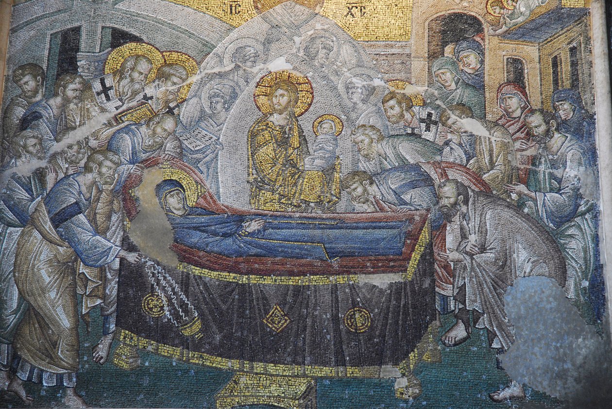 Kariye Camii (St Sauveur In Chora kirke) freskomaleri: Dormition (Marias død), Istanbul, Turquie av Unbekannt
