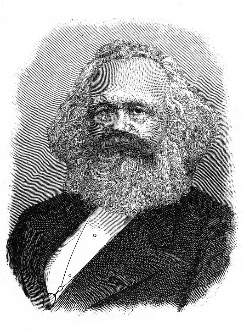 Karl Marx , tysk politisk, sosial og økonomisk teoretiker fra 1800-tallet av Unbekannt