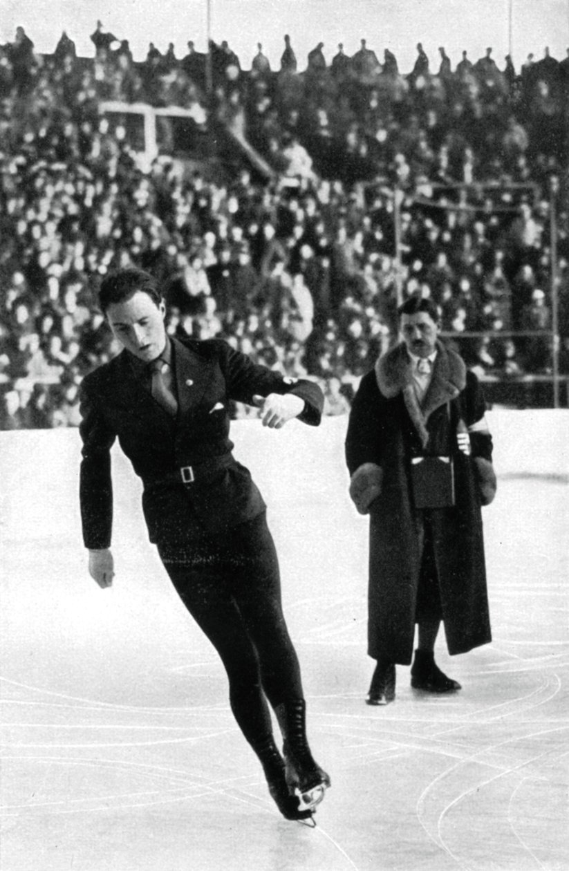 Karl Schäfer , østerriksk kunstløper, olympiske vinterleker, Garmisch-Partenkirchen, Tyskland, 1936 av Unbekannt
