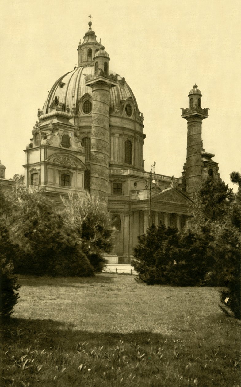 Karlskirche, Wien, Østerrike, c1935. av Unbekannt