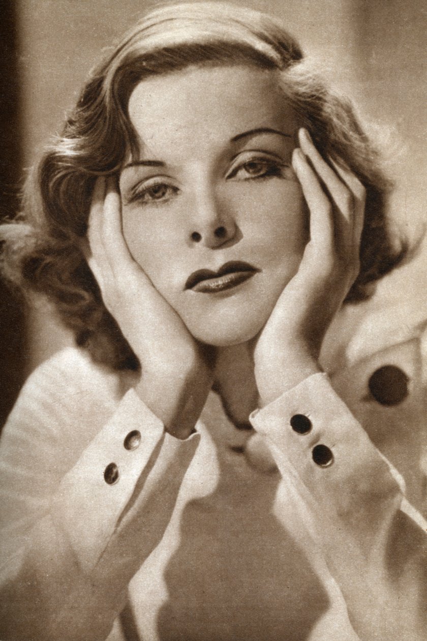 Katharine Hepburn , amerikansk skuespillerinne, 1933 av Unbekannt