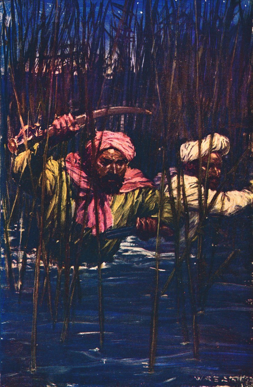 Kavanagh og Kunuji i sumpen, 1857 c1912 av Unbekannt