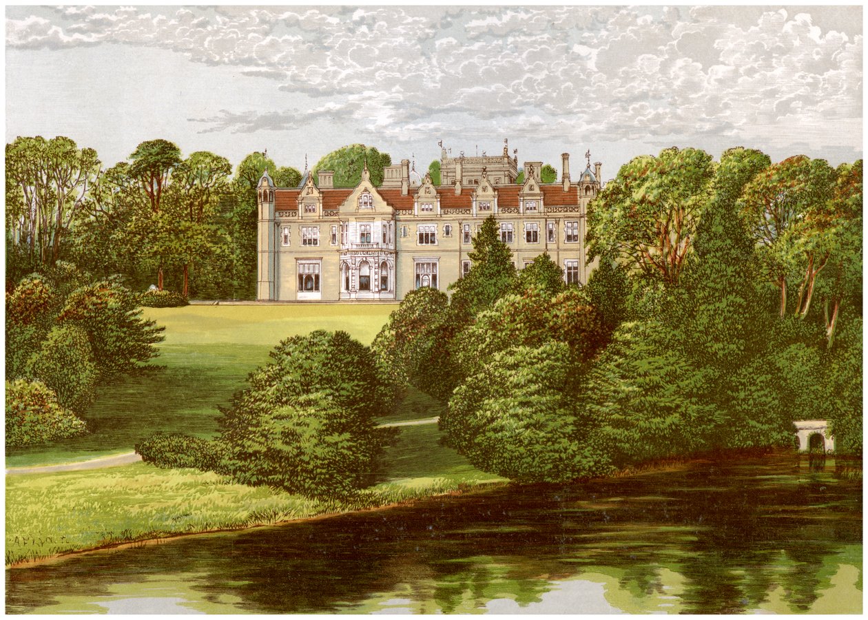 Keele Hall, Staffordshire, hjemmet til Sneyd-familien, c1880 av Unbekannt