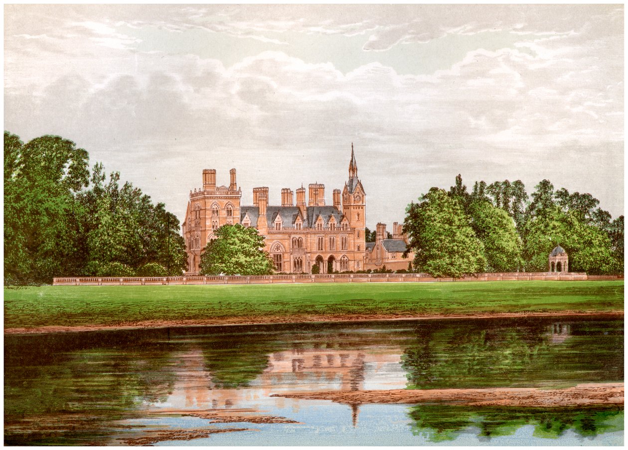 Kelham Hall, Nottinghamshire, hjemmet til Manners-Sutton-familien, c1880 av Unbekannt